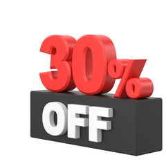 3D thirty percent off. 30% off. Black Friday sale.