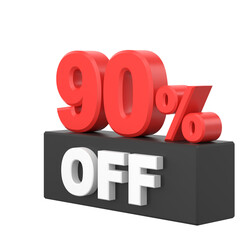3D ninety percent off. 90% off. Black Friday sale.