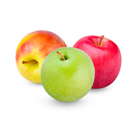 Fresh apple isolated on transparent background (.PNG)