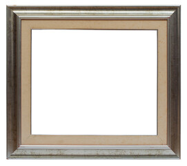 Silver Picture frame isolated on transparent background