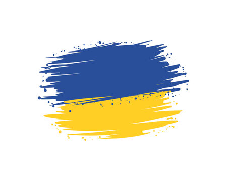 flat ukraine flag icon