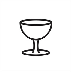 wine glass icon simple design art