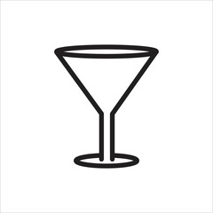 wine glass icon simple design art