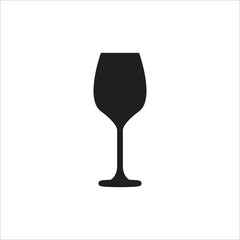 wine glass icon simple design art