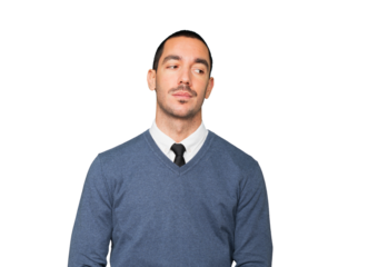 Tired young man doing a gesture of boredom