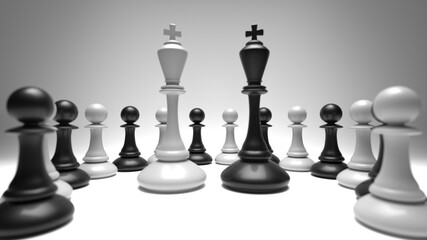 Chess king. Leader success concept. Business leader concept