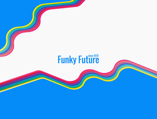 Simple abstract 1970's background design in futuristic retro style. vector design