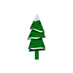 Christmas tree with snow. Vector christmas illustration. For cards, invitations, stickers, prints and posters, holidays and parties.