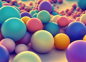 Abstract Colorful Balls Background Wallpaper
