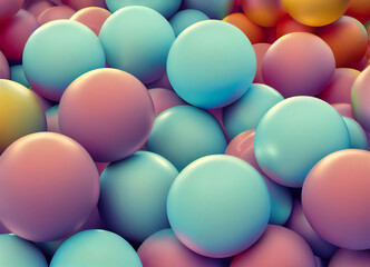 Fototapeta na wymiar Abstract Colorful Balls Background Wallpaper