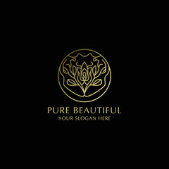 Pure beautiful logo icon vector image