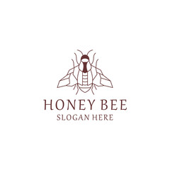 Honey bee logo icon vector image