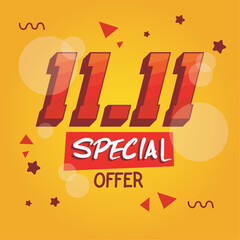 Obraz premium 11 11 special offer poster