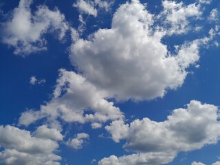 Fototapeta na wymiar Marshmallow Clouds