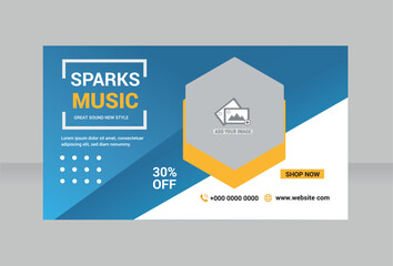 Music Gadget Sale Offer Banner