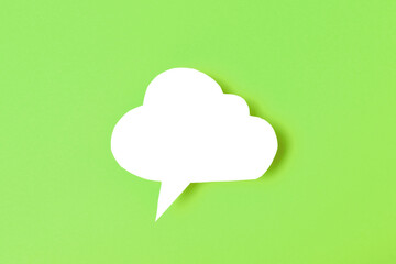 Speech bubble on color background text palce- Image