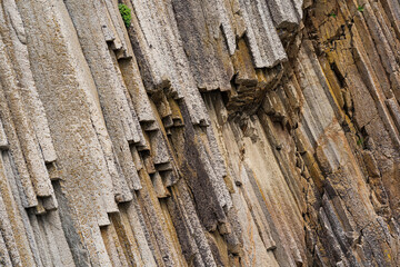 natural background, rock fragment from volcanic lava pillars