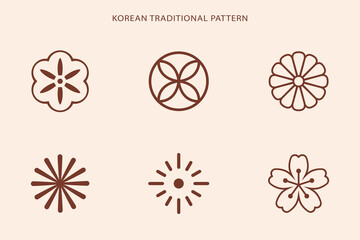 Korean traditional line pattern. Asian style. Chinese culture. Korea, china symbol. Vector abstract graphic illustration
