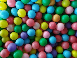 hundreds of colorful little balls, a collection of balls for ball bathing