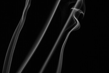Smoke steam set on black color background