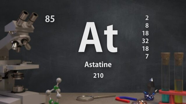 Element 85 At Astatine of the Periodic Table Infographic