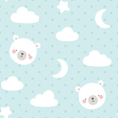 Seamless farm animals pattern