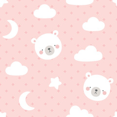 Seamless farm animals pattern