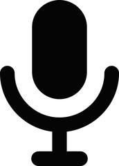 Microphone icon. Music, voice or radio concept.
