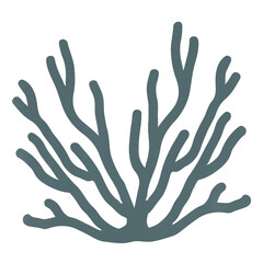 Corals crayon style pastel color