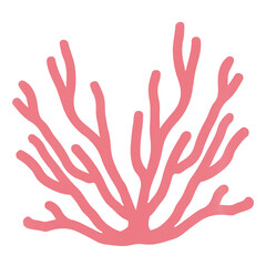 Corals crayon style pastel color