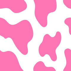 Animal skin seamless pattern in pink color. Vector abstract background. Liquid shapes. Perfect for textile, fabric, wrapping paper. 90s, 00s aesthetic. 