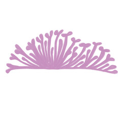 Corals crayon style pastel color