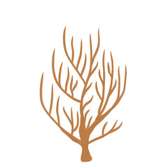 Corals crayon style pastel color