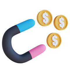 3D illustration inbound money