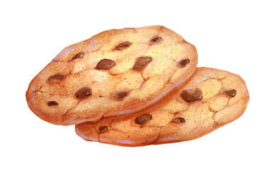 Watercolor isolated illustration of Cookies