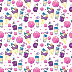 Halloween seamless pattern background.