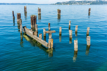 Fototapeta premium Waterfront Park Pilings 5