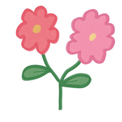 Flower crayon aesthetic color