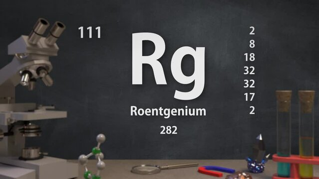 Element 111 Rg Roentgenium of the Periodic Table Infographic
