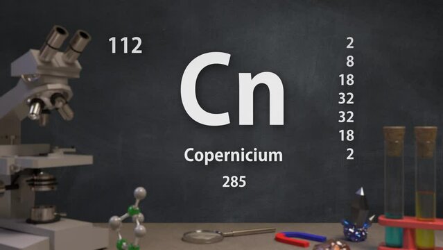 Element 112 Cn Copernicium of the Periodic Table Infographic