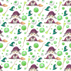Halloween seamless pattern background.