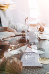 Lawsuit and justice concept, Lawyer working with partner at law