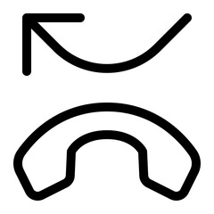 phone arrow missing icon