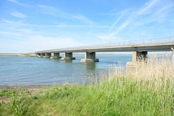 Bridge over a strait in the Baltic Sea