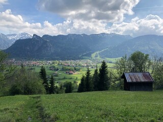 Fototapeta na wymiar landscape in the mountains Germany Oberammergau