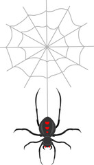 spider and web for halloween design