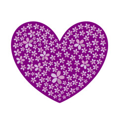 elegance purple sakura blossom vector pattern heart