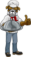 Bulldog Chef Mascot Cartoon Character
