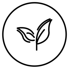 Fototapeta premium leafline icon set stock vector. illustration set