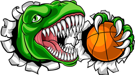 Dinosaur Basketball Player Animal Sports Mascot © Christos Georghiou